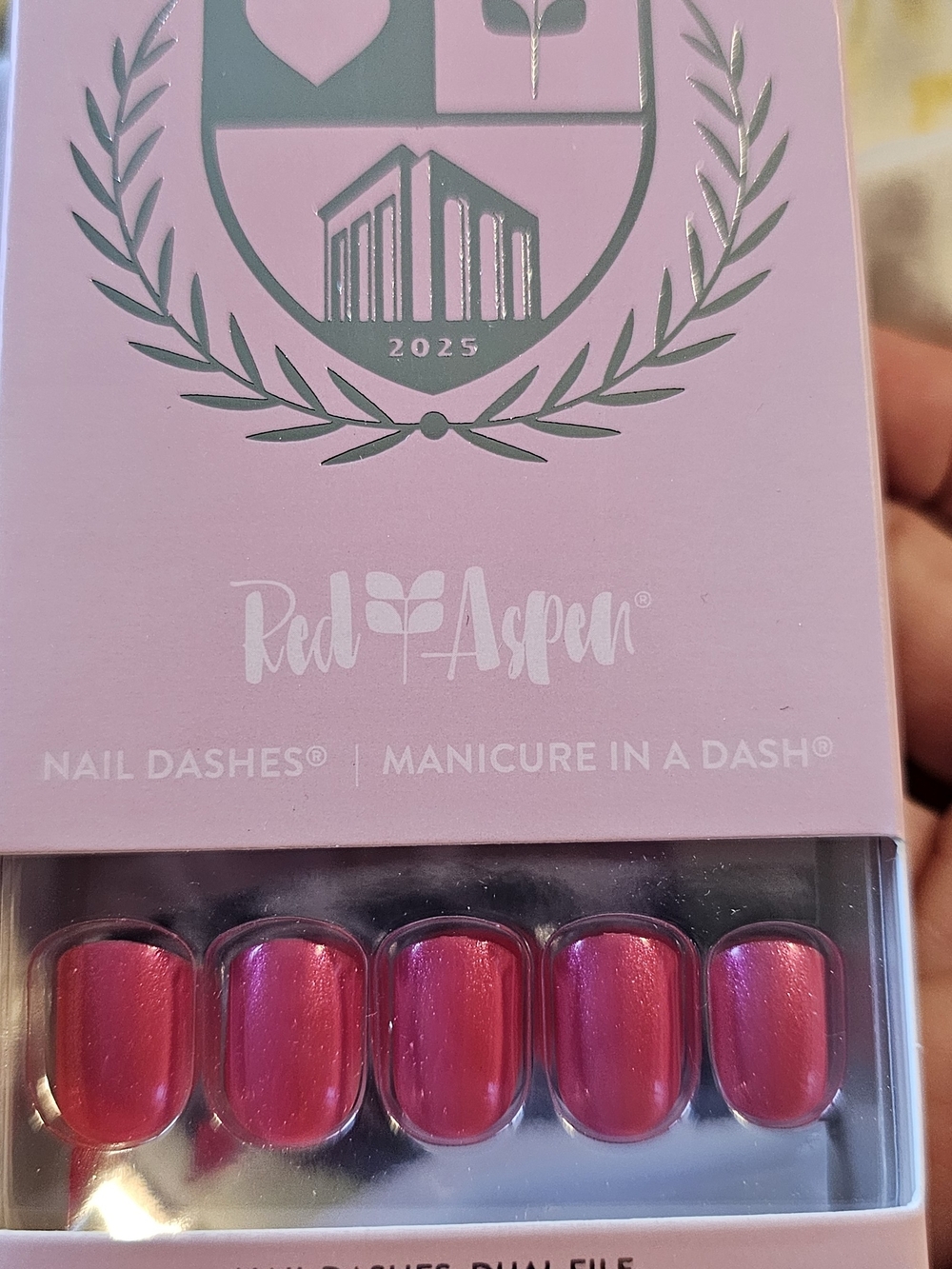 Red Aspen Pink Shimmer Press-On Nails - Nail Dashes Manicure